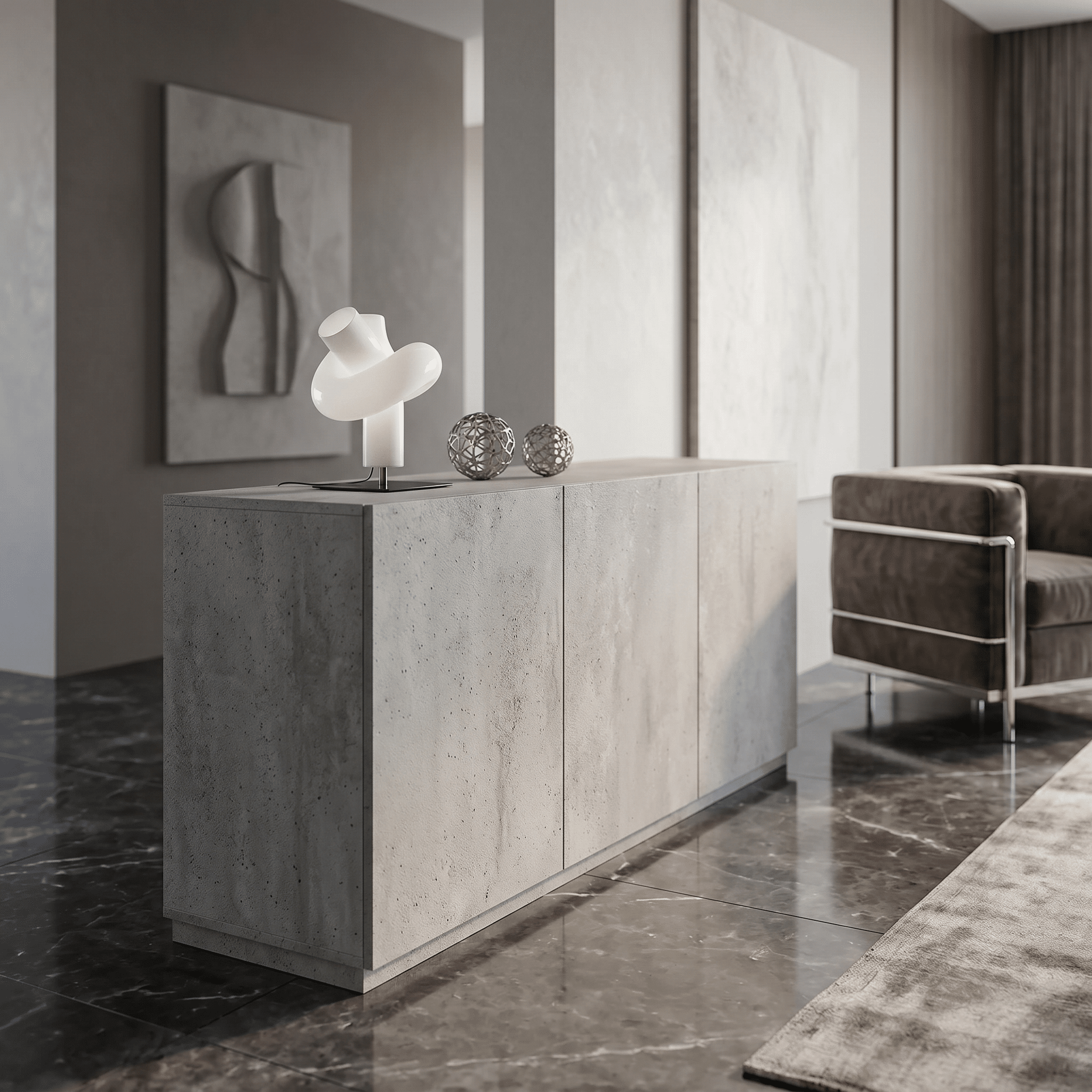 Madia Moderna 3 Ante con Chiusura Ammortizzata 200x50 cm (Cod. 1827)