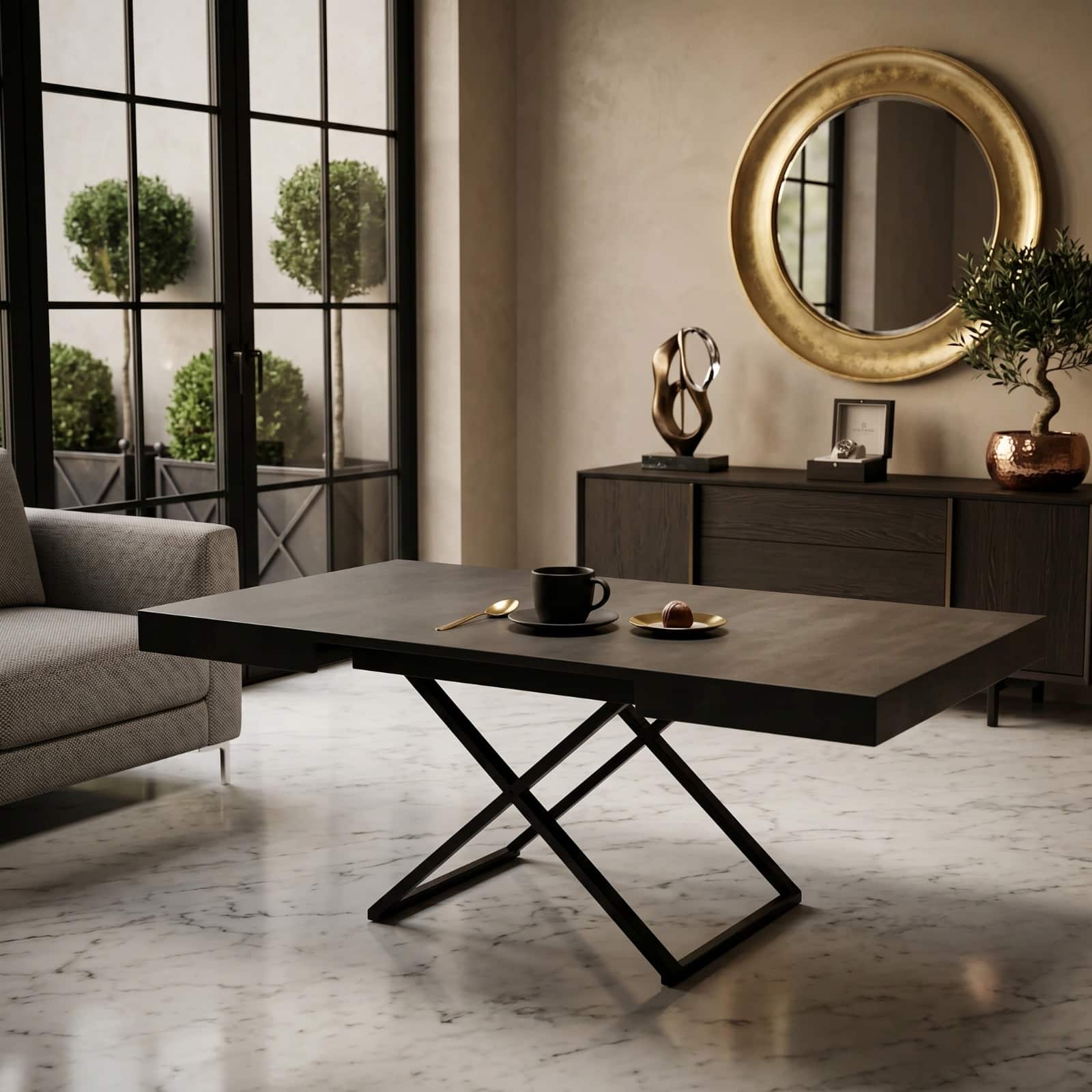 Tavolino Trasformabile e Allungabile 120x80 cm (Cod. 1784)